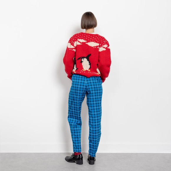 Vintage 90s Woolrich Penguin Knit 100% Pure Wool Sweater, Large - Picture 4 of 14